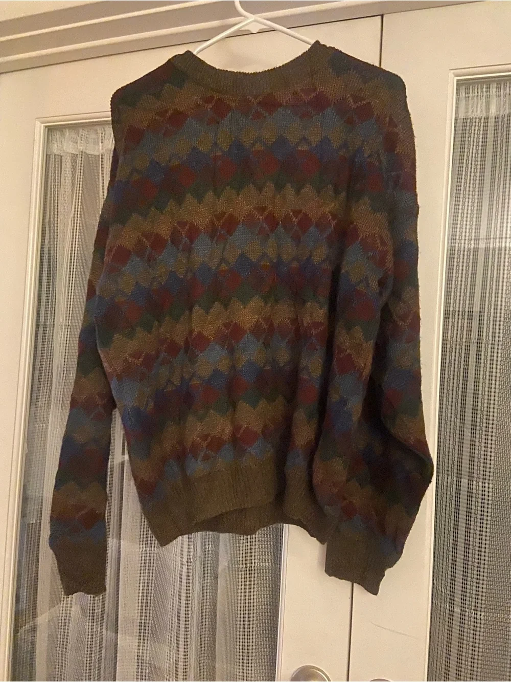 Van Heusen Multicolor Argyle Crewneck Sweater - Olive, Blue, Red, Gold, Green